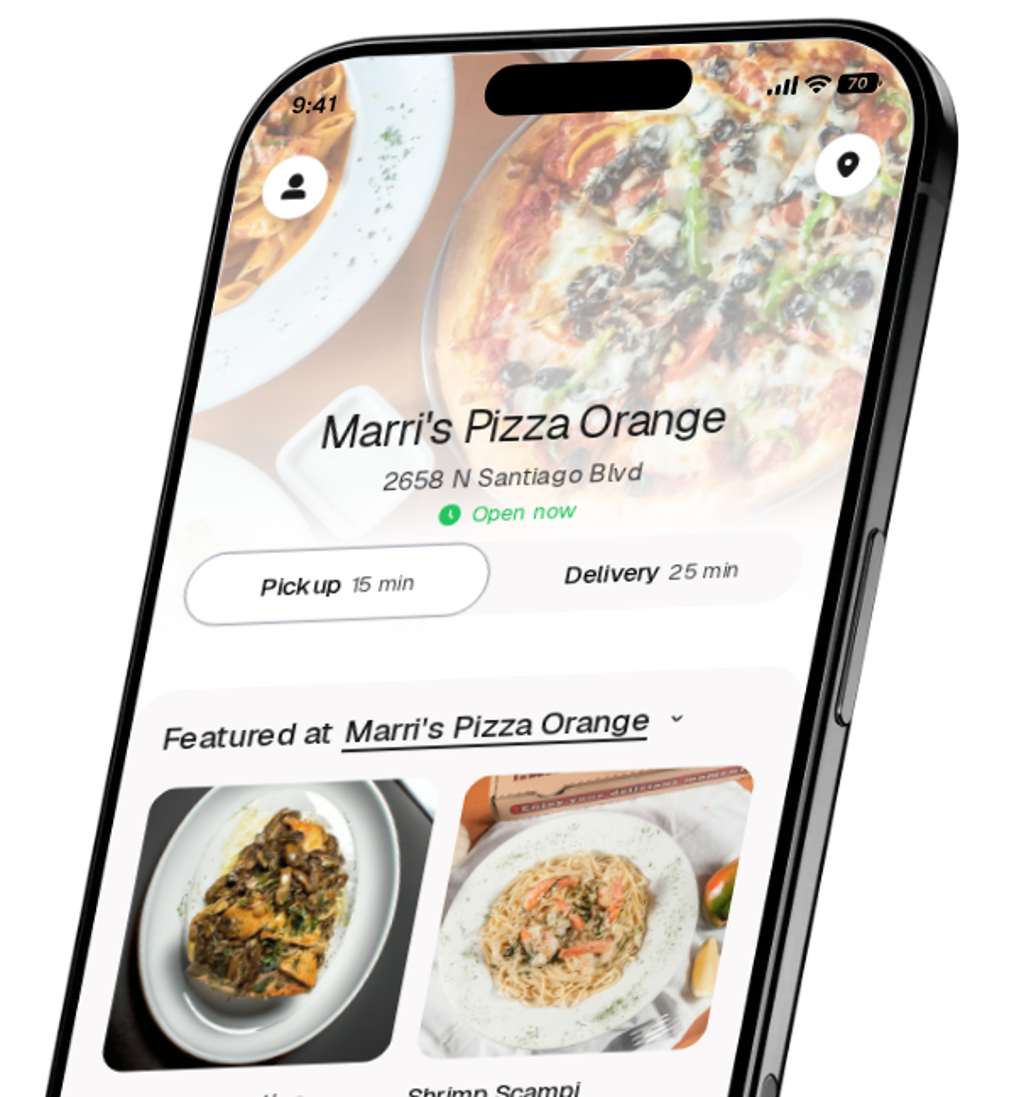 Marri's Pizza Orange app preview