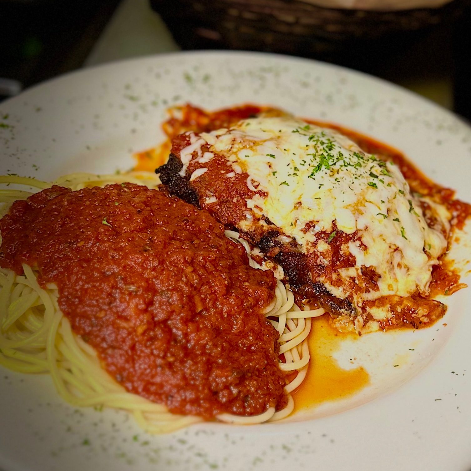 Eggplant Parmigiana.