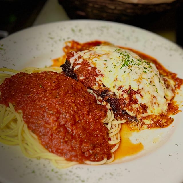 Eggplant Parmigiana.