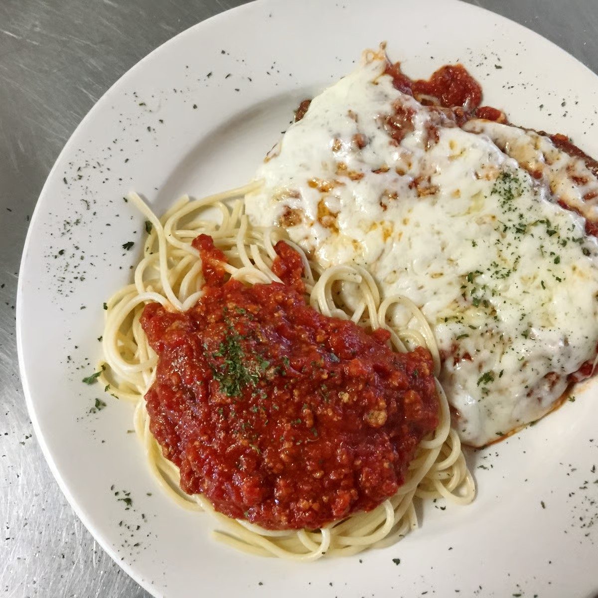 Chicken Parmigiana.