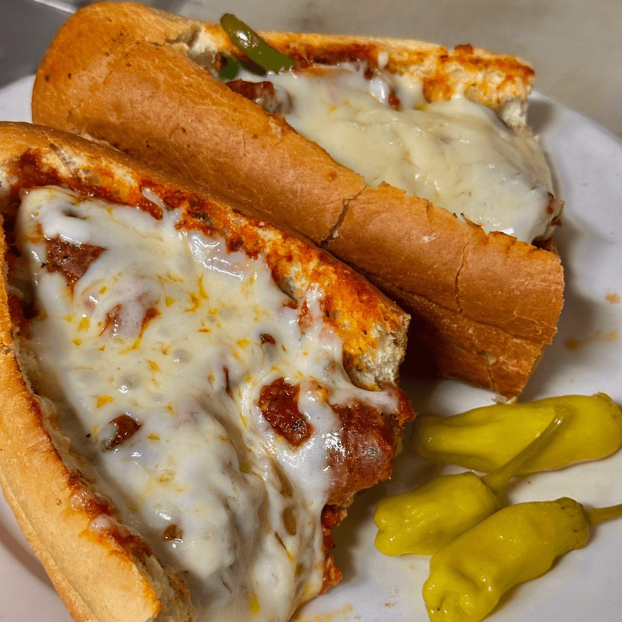 Italian Sausage & Peppers Sandwich.